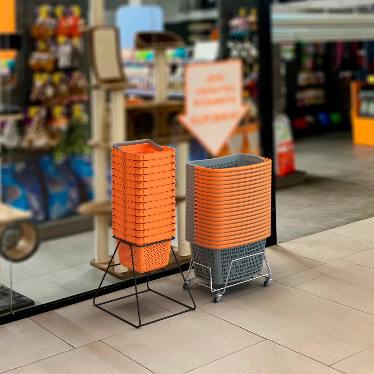Savatlarni taxlash uchun g‘ildirakli BASKET STACKER tagligi — 7-surat