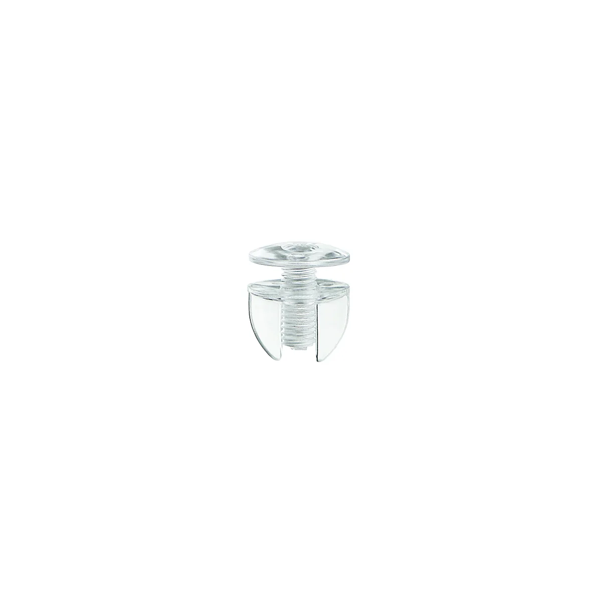 VIKING SCREW-12 quloqchali plastik vint va gayka, shaffof, qadoqda 20 dona — 2-surat