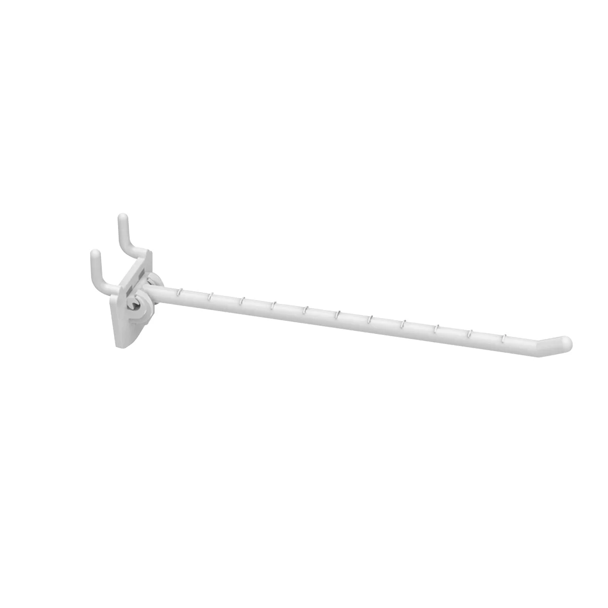 Yakka ilgak SINGLE HOOK-MP-250, oq, perforatsiyali panel uchun, uzunligi 250 mm — 1-surat