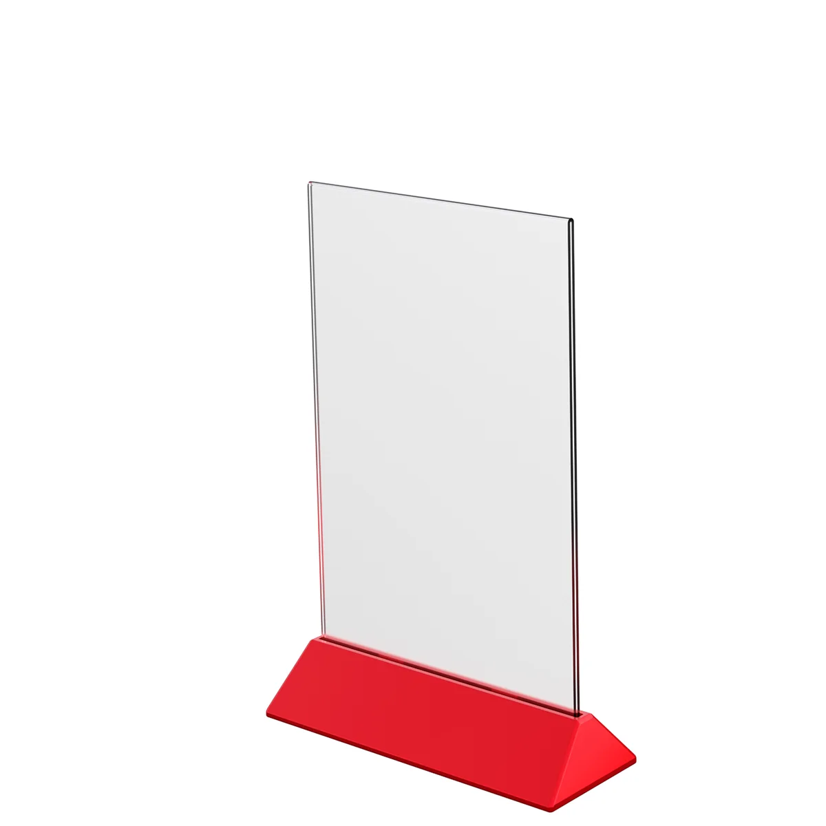 COLOR MENU HOLDER A5 akril cho‘ntakli menyu tagligi, tagligi qizil