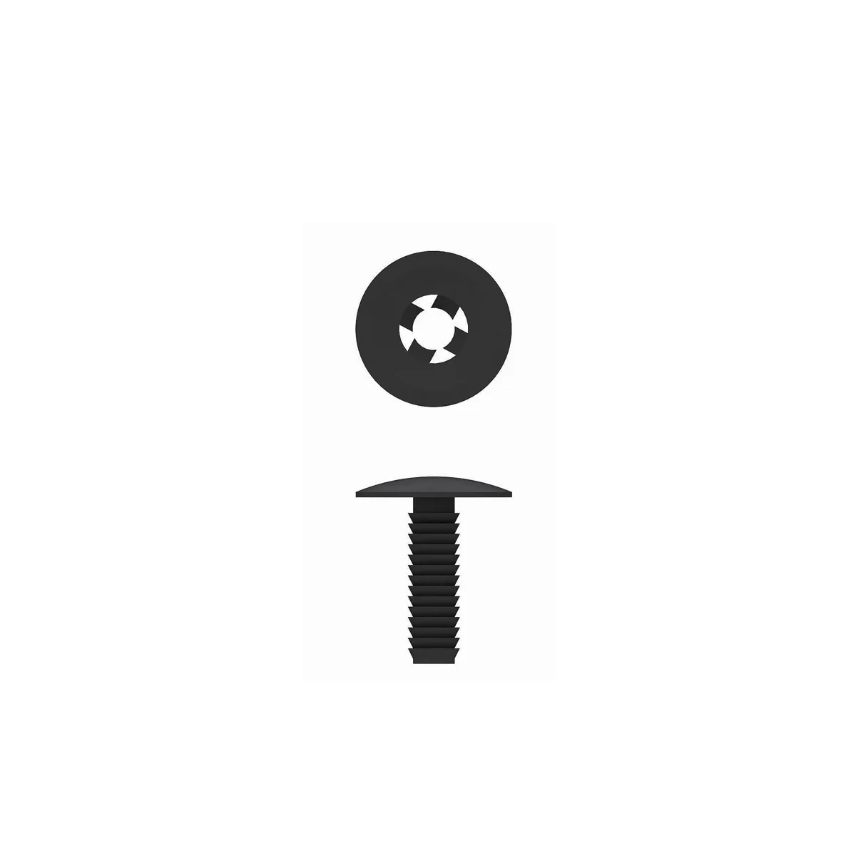 Plastik perchin vinti QUICK LOCK-16, qora — 2-surat