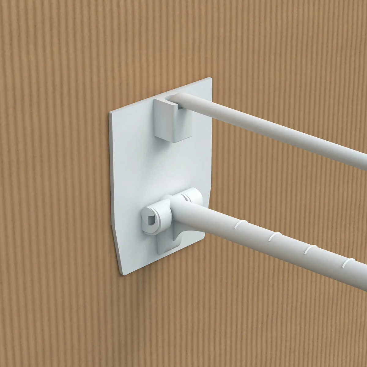 Yakka ilgak SINGLE HOOK-SCR-150, oq, karton uchun, vintli, uzunligi 150 mm — 2-surat