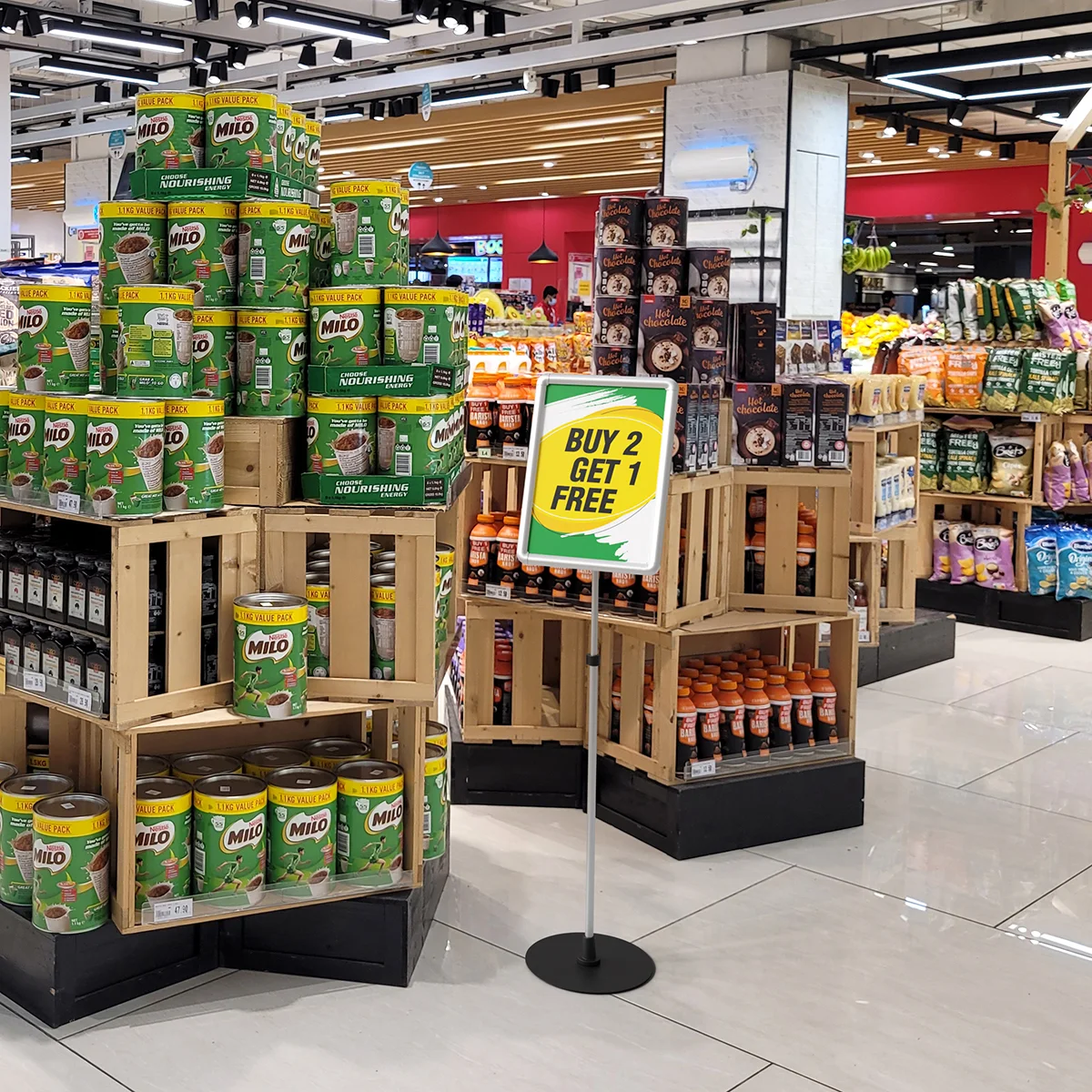 PCF-STAND plastik klik-ramkali reklama stendi, A3 — 4-surat