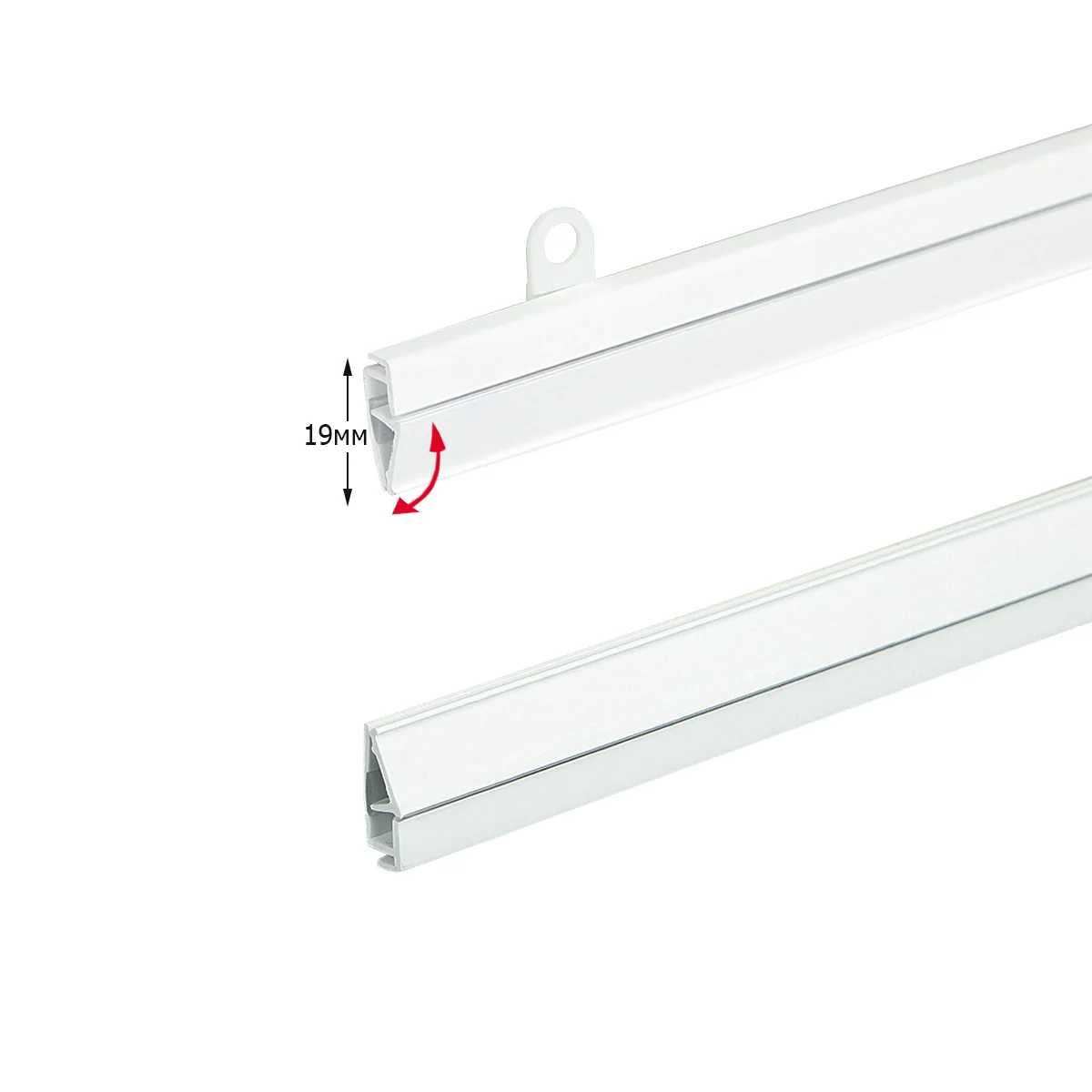 Plakatlar uchun profillar to‘plami CLICKER-SET uzunligi 1200 mm, rangi oq — 6-surat