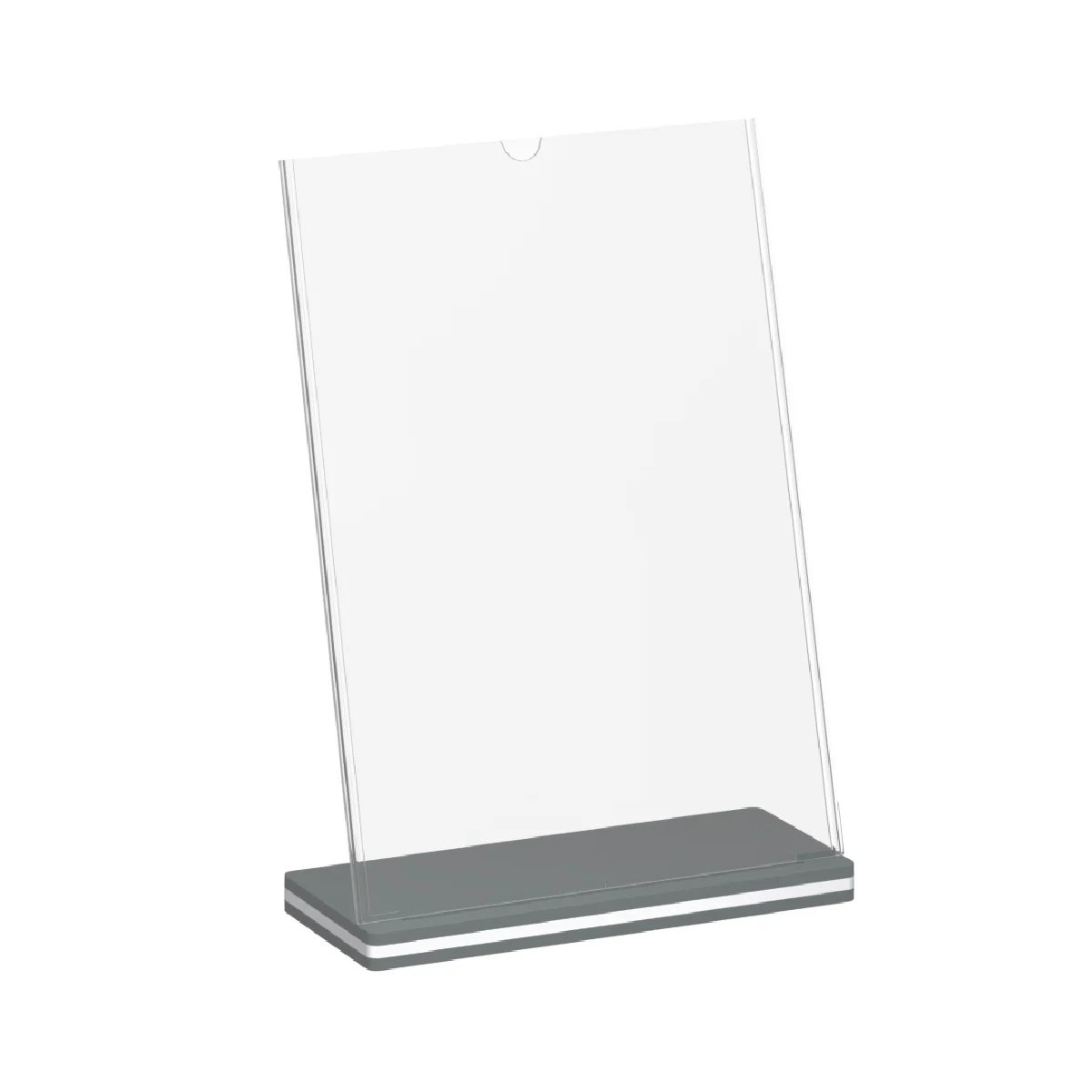 SIGNHOLDER L-stand A4 menyu ushlagichi, tagligi kulrang