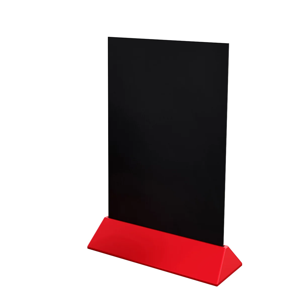 COLOR MENU BOARD A4 bo‘r taxtali stol usti lavhasi, tagligi qizil (qadoqda 10 dona)