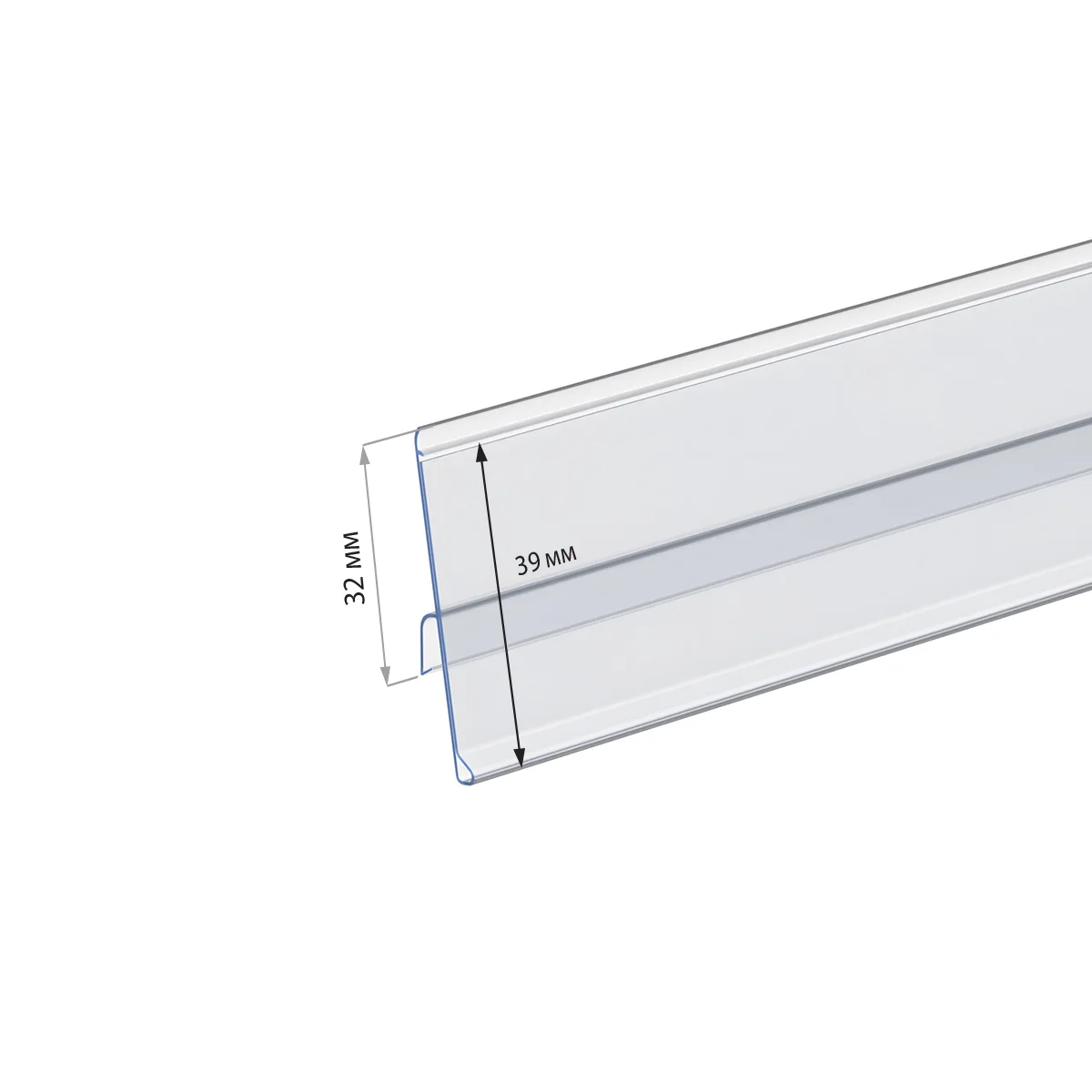 Narx yorlig‘i ushlagichi IMP39 shaffof, 1235 mm — 6-surat