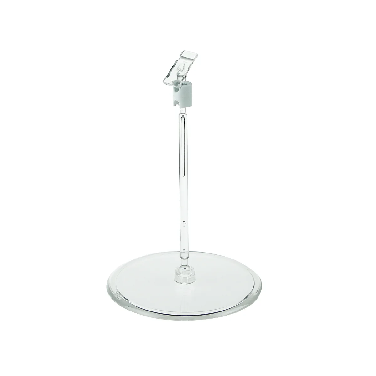 Narx kassetasi uchun katta dumaloq taglikli PC-BASE-XL-CLIP ushlagichi, shaffof