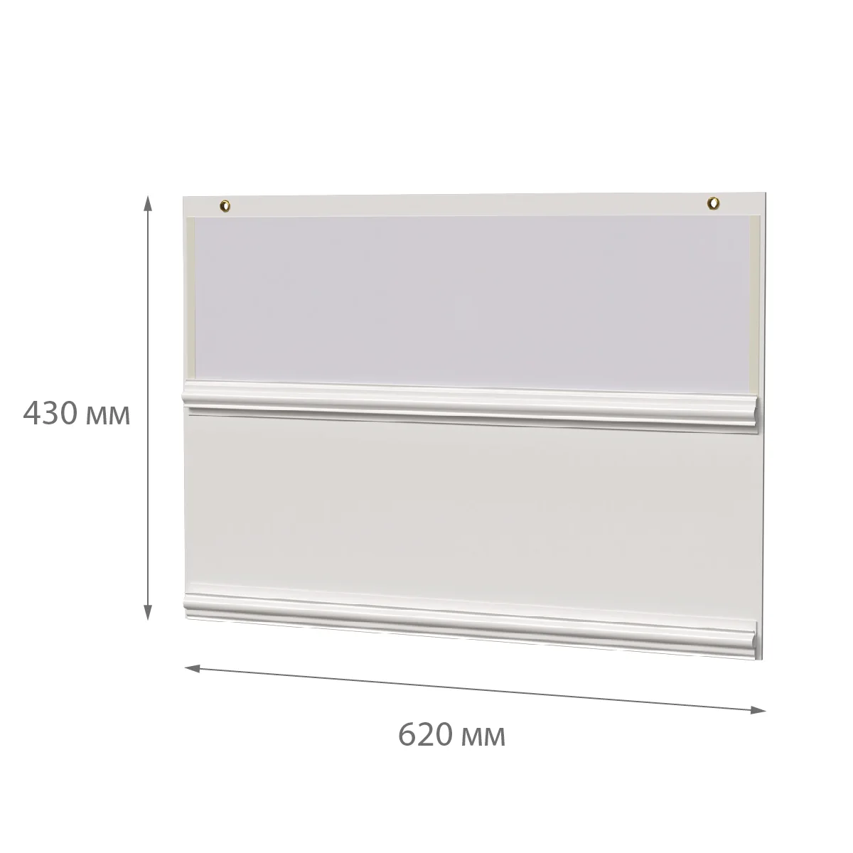 Bir tomonlama narx displeyi, 620x430, PVX 3 mm, oq — 3-surat
