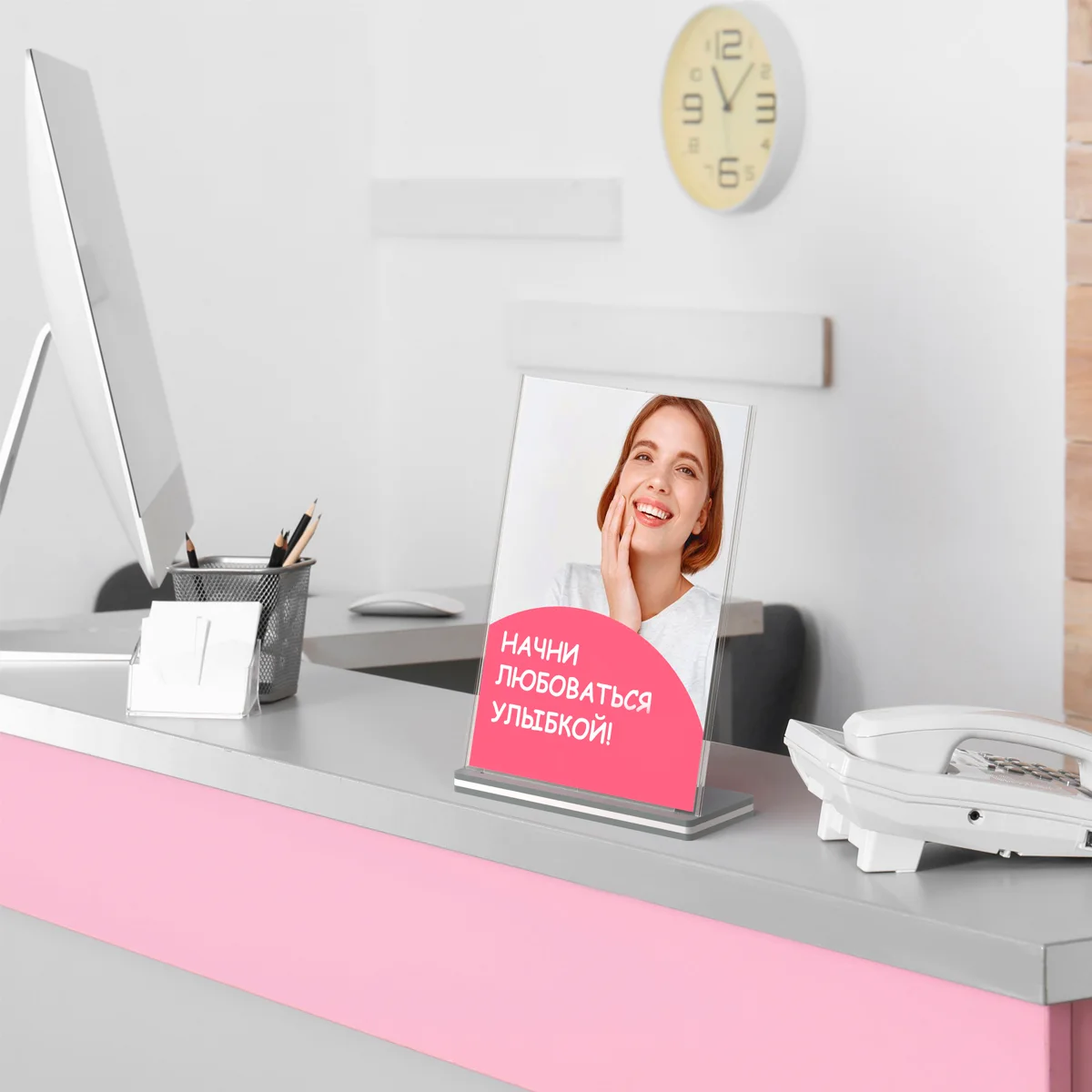 Менюхолдер SIGNHOLDER L-stand A5, цвет основания серый — фото 3