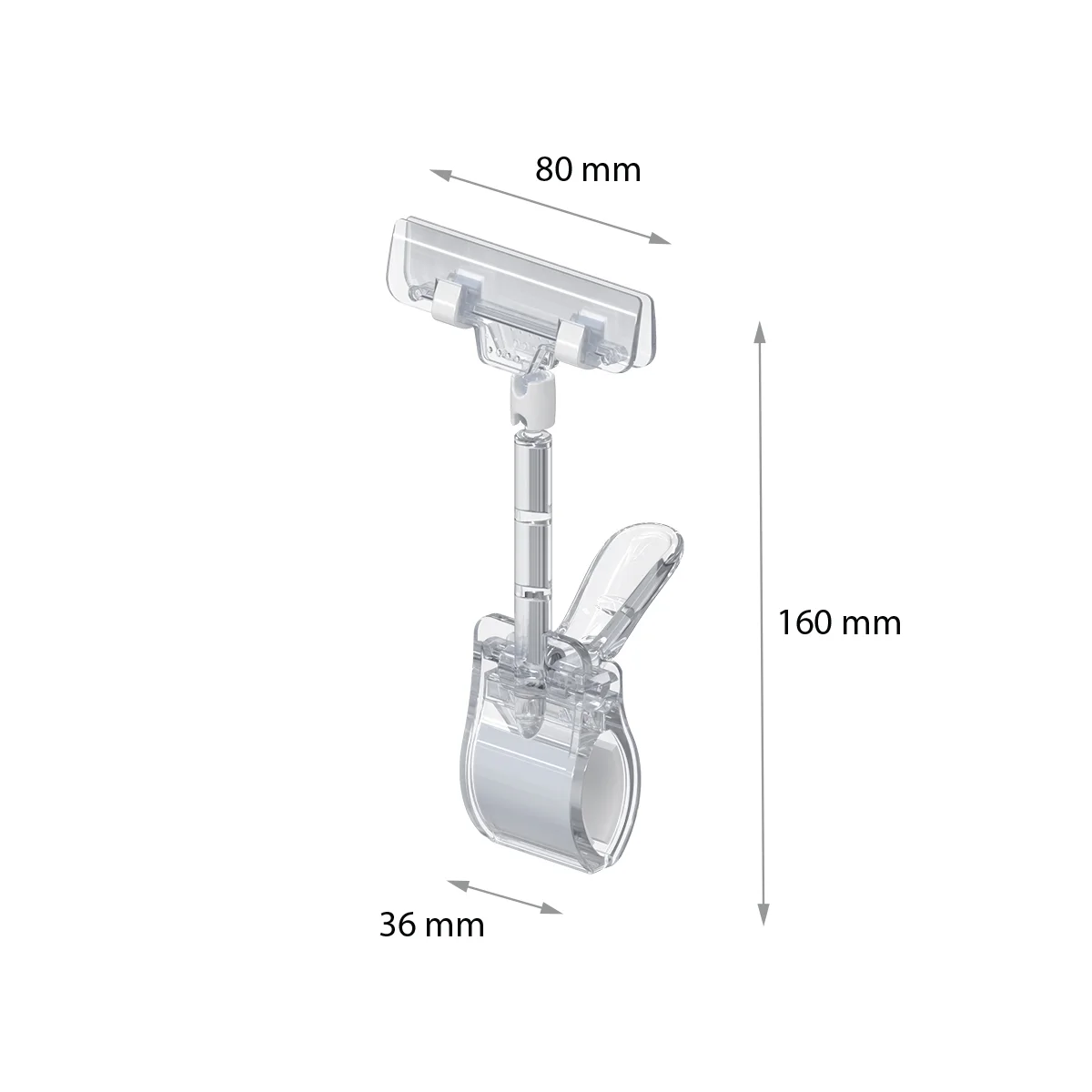 CLAMP-360 ushlagichi, shaffof — 5-surat