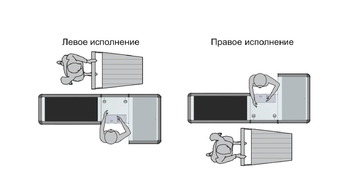 Rus ROKOLL kassa boksi: keng to‘plash joyi, konveyerli, kassir stol yuzasisiz — 3-surat