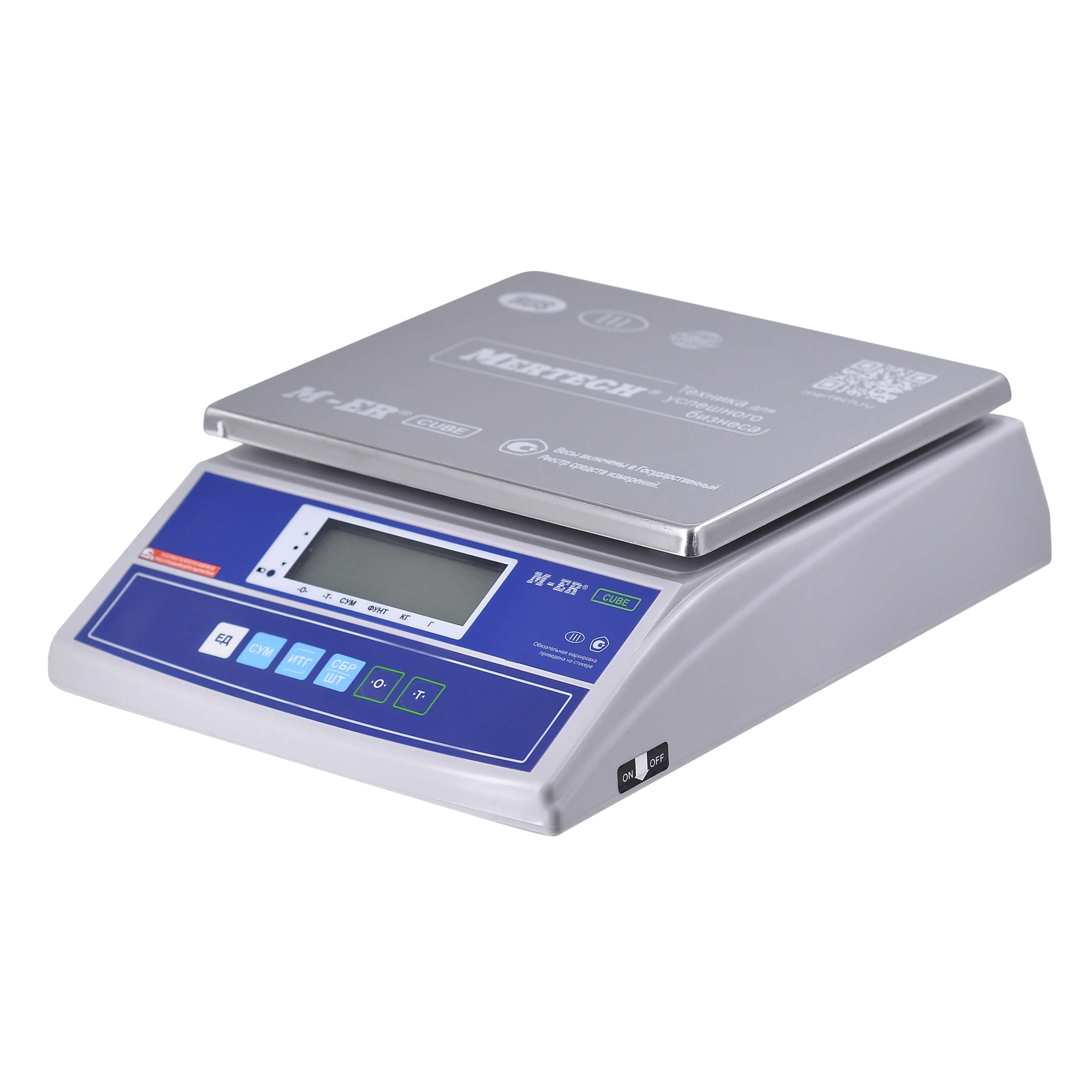 To'ldirish stoli tarozilari M-ER 326 AF-6.1 "Cube" LCD (ikkita displey)