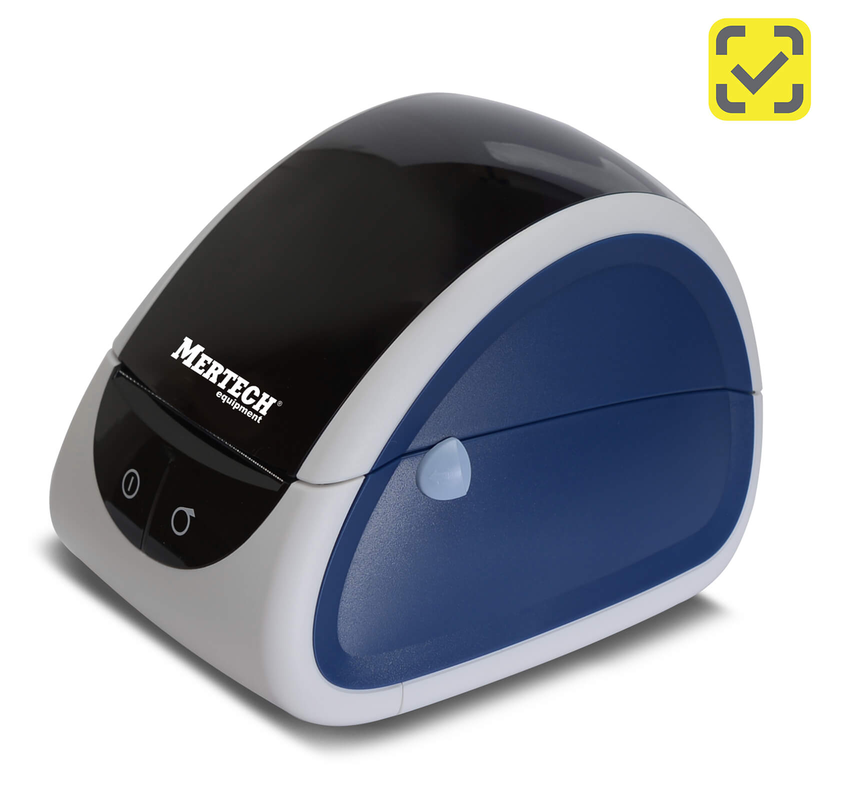 Термопринтер самоклеящихся этикеток MERTECH LP58 EVA RS232-USB White &amp; blue