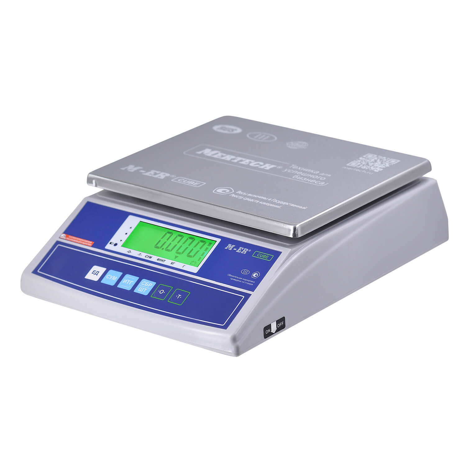 To'ldirish stoli tarozilari M-ER 326 AF-6.1 "Cube" LCD (ikkita displey)